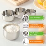 Mainstays Kitchen Stainless Steel 4-Piece Nesting Measuring Cups - Image 3
